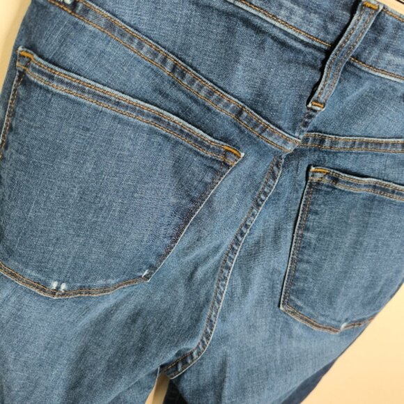 J. Crew Lookout High Rise Skinny Retro 80s Distressed Boho Patchwork Jeans 28T - Picture 6 of 12